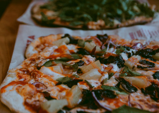 Homemade pizza on the grill