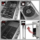 Rexon 6.1 - 6 Burner Gas Kitchen